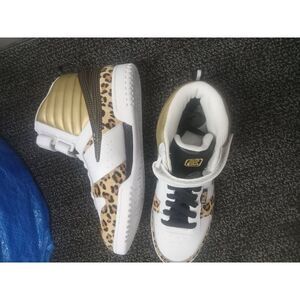 RARE Fila high tops 8.5w golden+cheetah